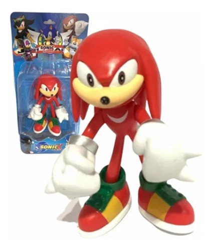 Muñeco Knuckles - Nudillos - Articulado  Sonic X -  Boom 0