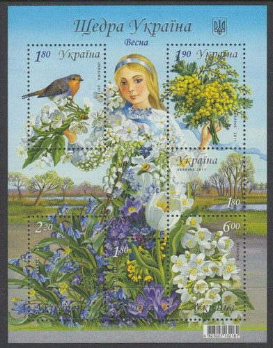 2011 Fauna Y Flora - Aves- Flores- Primavera- Ucrania Mnh 0