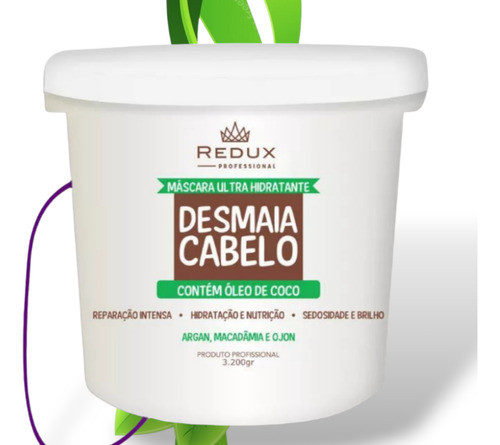 Desmaia Cabelo Crema Súper Hidratante Ideal Promo Balde 3200 0