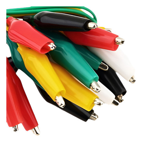 10 X Doble Cocodrilo Clip Plomo Prueba Sonda Puente Abrazade 0