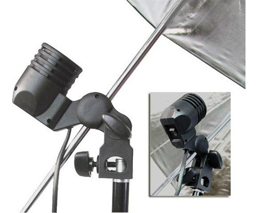 Suporte P/ Sombrinha C/ Soquete E27 P/ Lâmpada, Flash, Luz 1