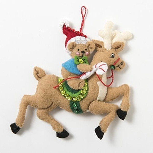 Bucilla 18 Pulgadas Calcetin De Navidad De Fieltro Apliques 1