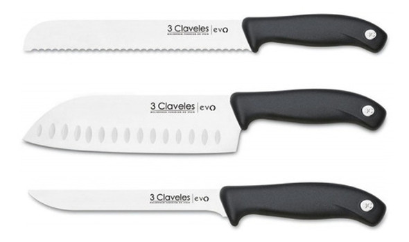 Set Combo 3 Cuchillos 3 Claveles Evo Chef Pan Santoku Deshue 0 Set Combo 3 Cuchillos 3 Claveles Evo Chef Pan Santoku Deshue 0