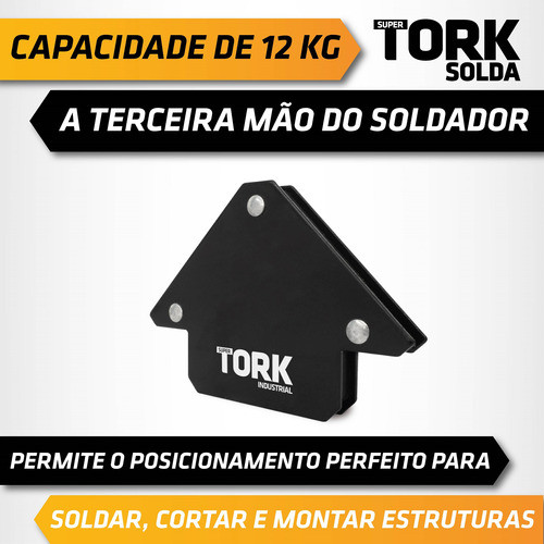 Kit 8 Esquadro Magnético Soldador Capacidade 12kg Super Tork 1
