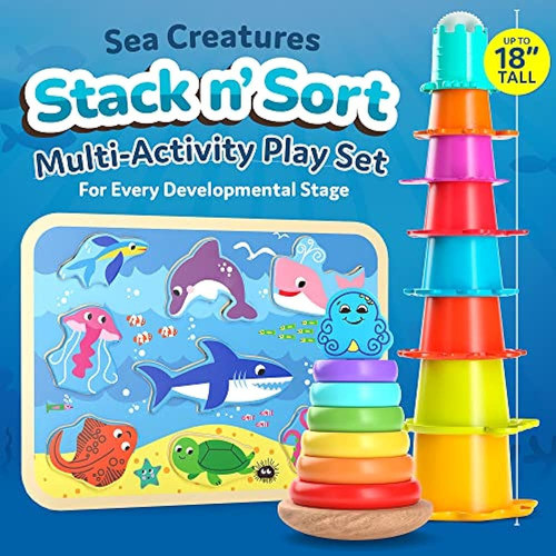 Cooltoys Stack N' Sort Juego De Juguetes De Aprendizaje Para 1