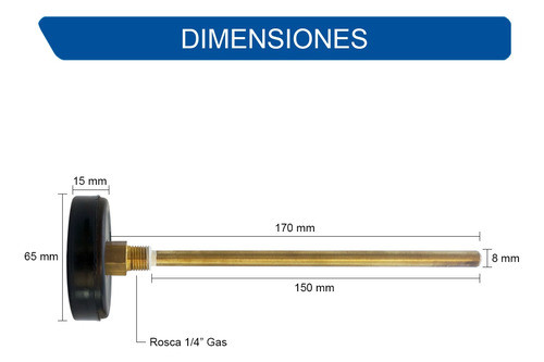 Reloj Termometro Medidor Temperatura 0 A 120 Grados 1