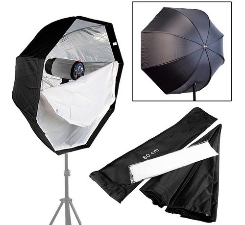 Softbox Universal Octobox Tipo Paraguas 80cm Iluminación 0