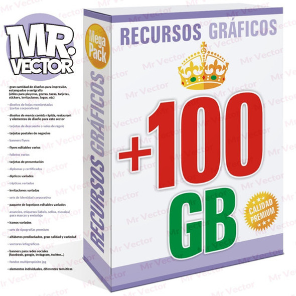 Pack De 100gb Gráficos Photoshop Illustrator Corel Vectores 0