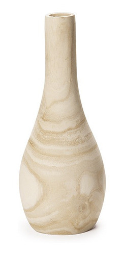 Vaso Garrafa Em Madeira Torneada P 0