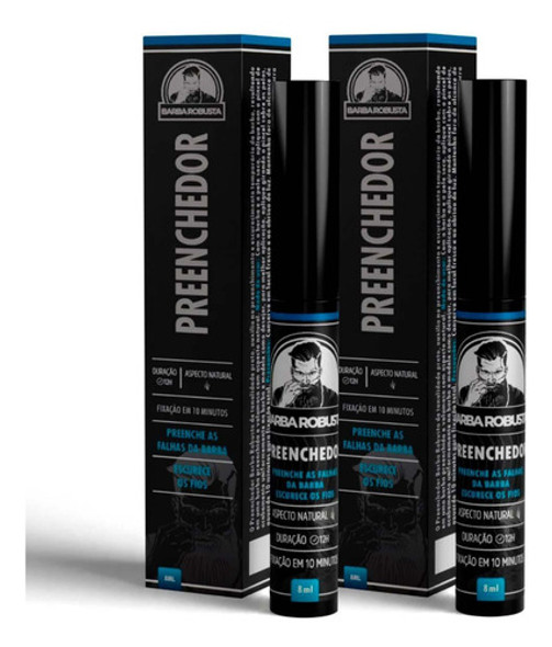 Kit 2x Preenchedor Escurecedor Cobre Falhas Barba Robusta 0