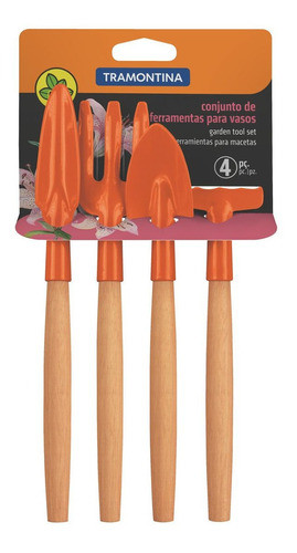 Kit 4 Piezas Herramientas Set Jardin Tramontina Para Maceta 0