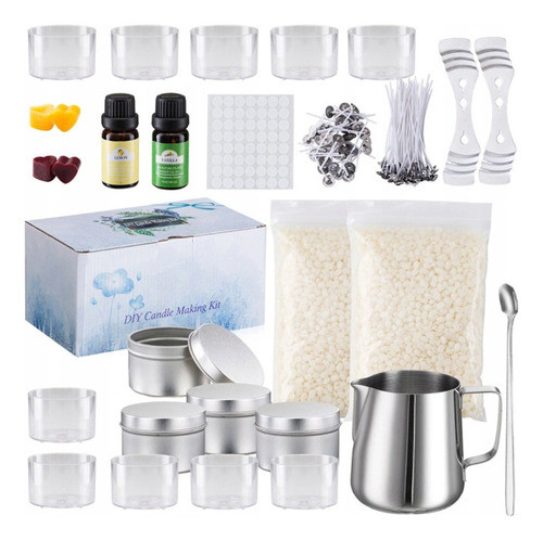 Kit Para Fazer Velas Pot Wick Diy Adesivo 15 0