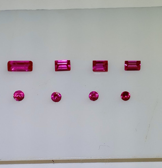 8 Rubíes Corindones Pequeños-rectangulares Y Circulares 1