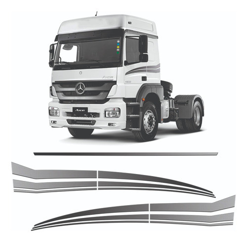 Calcos Franjas Laterales Mercedes Benz Axor Simil Original 0
