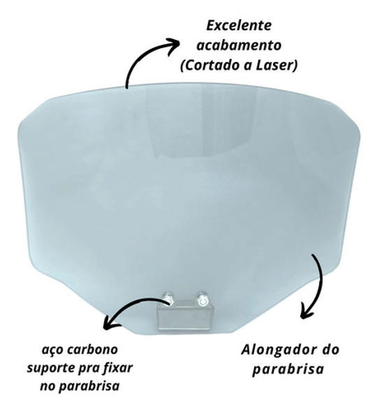 Defletor Alongador De Bolhas Versys 650 Kawasaki Cristal 1