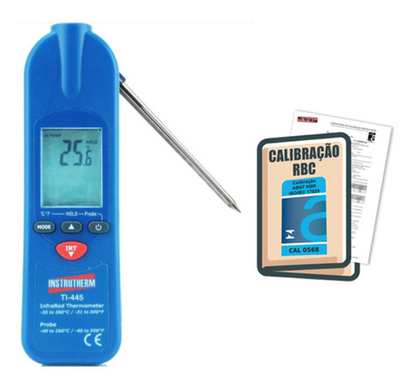 Termometro Laser Modelo Ti-445 + Certificado Calibração Rbc 0