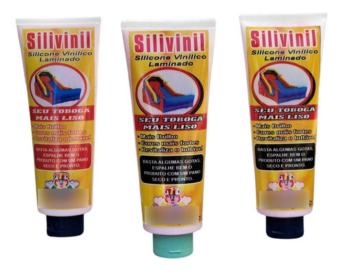Silicone Gel P/pvc Kp1000 Tobogã+liso+brilho 300ml Kit C/03 0