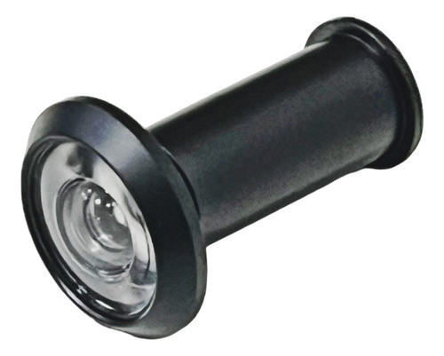Mirilla Mirador Optico 200° Negro Mate Para Puerta 0