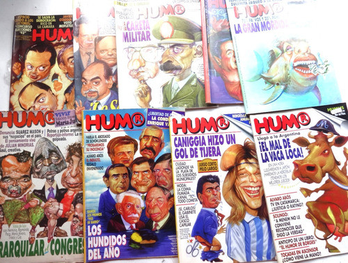 Revista Humor Lote X9 Revista 1995 Antiguo 1990s Menemismo 0