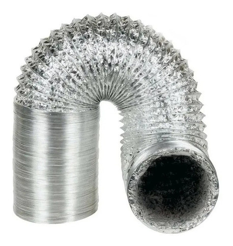 2 Metros Tubo Flexível Aluminizado 4 Pol/100mm Rolo Duto 0