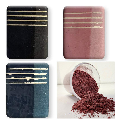 Engobes Rosa, Negro Y Azul Ultramar X150grs 0