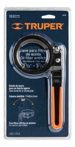 Llave Saca Filtro Truper Fleje De Acero 79 A 100 Mm - Fc 1