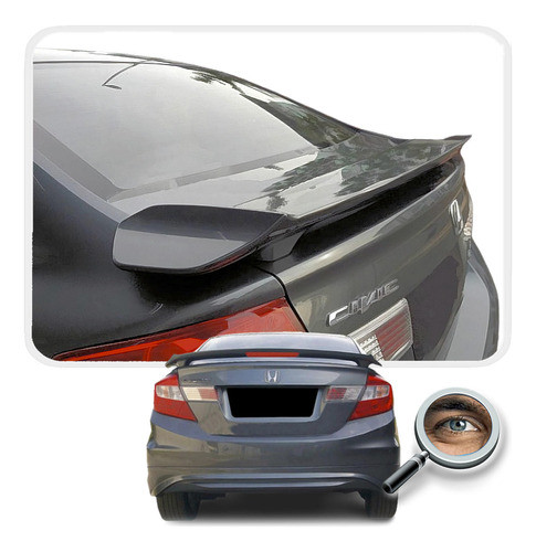 Civic 2012+ Aleron Spoiler C/stop Importado Abs Tuningchrome 0