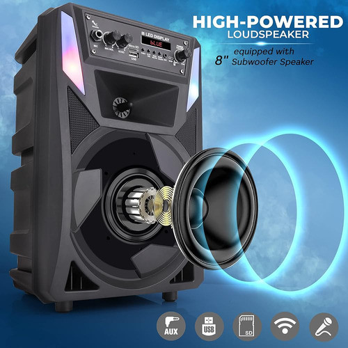 Altavoz Portátil Bluetooth Pa Pyle - 300 W 8 Sistema De Audi 1