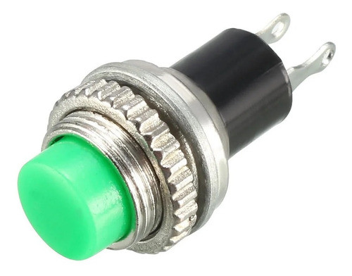 Boton Pulsador Switch Sin Retencion 2 Pines 10mm Verde 0
