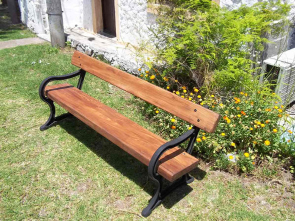 Banco De Hierro Fundido Y Madera Para Jardin 0