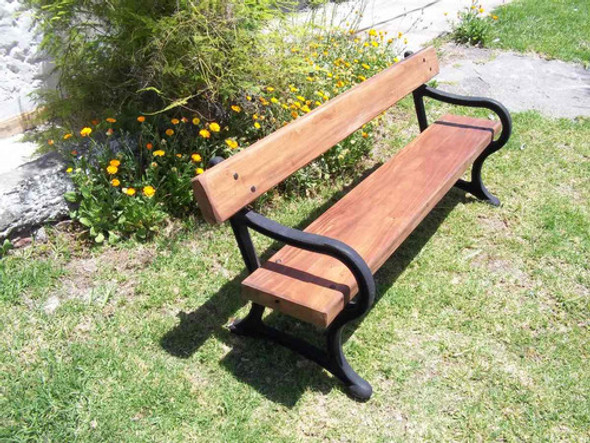 Banco De Hierro Fundido Y Madera Para Jardin 1