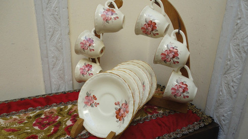Taza Pocillos Cafe Loza Inglesa Antigua Diseño Floral Mirala 1