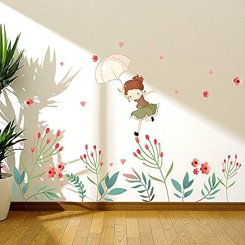 Dktie Kids Room Decor Calcomanías De Hadas De Flores Para Pe 0
