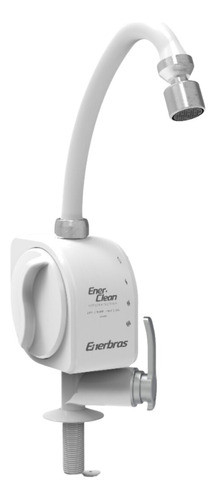 Torneira Eletrica Pia Bancada Acabamento Branco Com Cromado 1