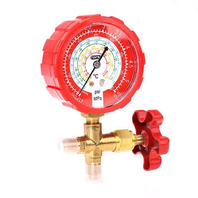¿1/4? Alta Presión Rojo Solo Latón Válvula Para R410 Aire Ac 1