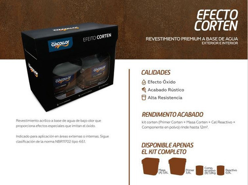 Kit Efecto Corten Ciacollor (efecto Óxido) 1