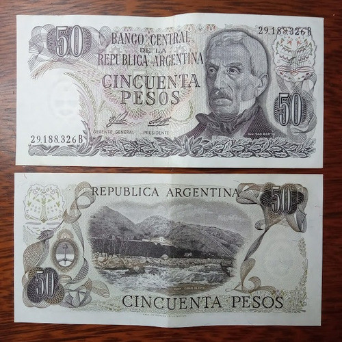 Billete Cincuenta Pesos Ley 18.188 0
