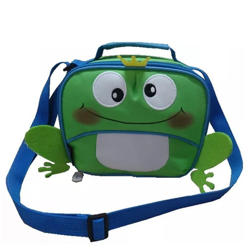 Bolso Termico Infantil Lunchera Vianda Escolar Ranita Verde 0