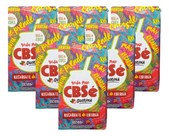Paquete Yerba Cbse Guarana 500gr X6 0