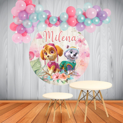 Banner Circular 1x1m Fondo Mesa Candy Bar Eventos Cumpleaños 0