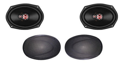 Par Alto Falantes 6x9 Com Telas - Tampões Traseiros Fz 69 T 0