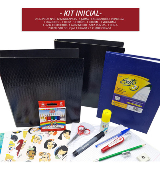 Simple Kit Set Escolares Primaria Separadores Princesas 1