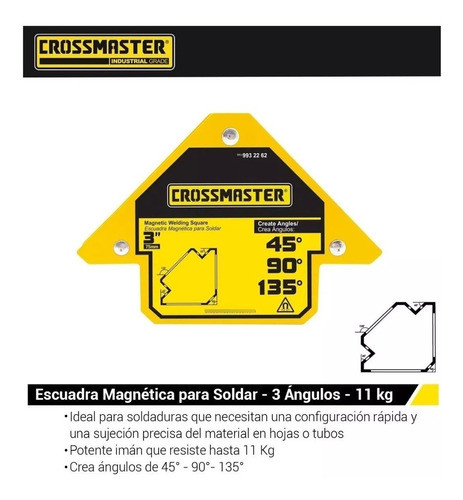 Escuadra Magnetica Para Soldar 3 11kg Crossmaster 9932262 1