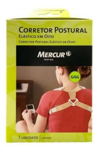 Mercur Corretor Postural Elástico Em Oito G/ Gg 0