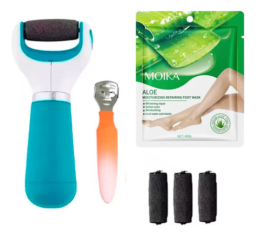 Set Belleza Pies Exfoliador + 3 Repuesto+mascarilla+garlopin 0