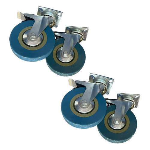 Rueda Giratoria Con Freno 125mm 4 Unidades 0