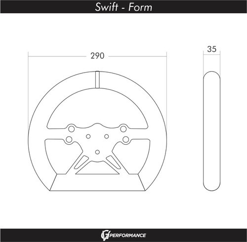 Volante Formula Swift-290 Plano Tapiz Gamuza Gv 6c 1