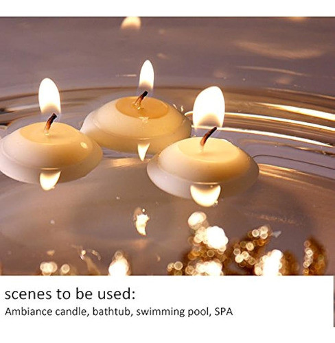 Yih Juego De Velas Con Forma De Candelita Flotante Sin Goteo 1