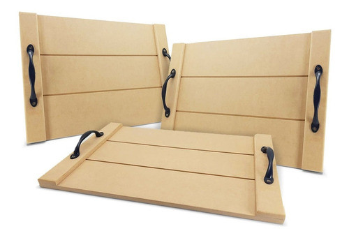 Bandejas Materas Desayuno Fibrofácil 40x30 Promo X3 Unidades 0