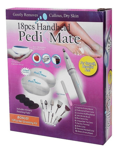 Juego De Manicura Y Pedicura Minitorno A Pila 18 Piezas 0